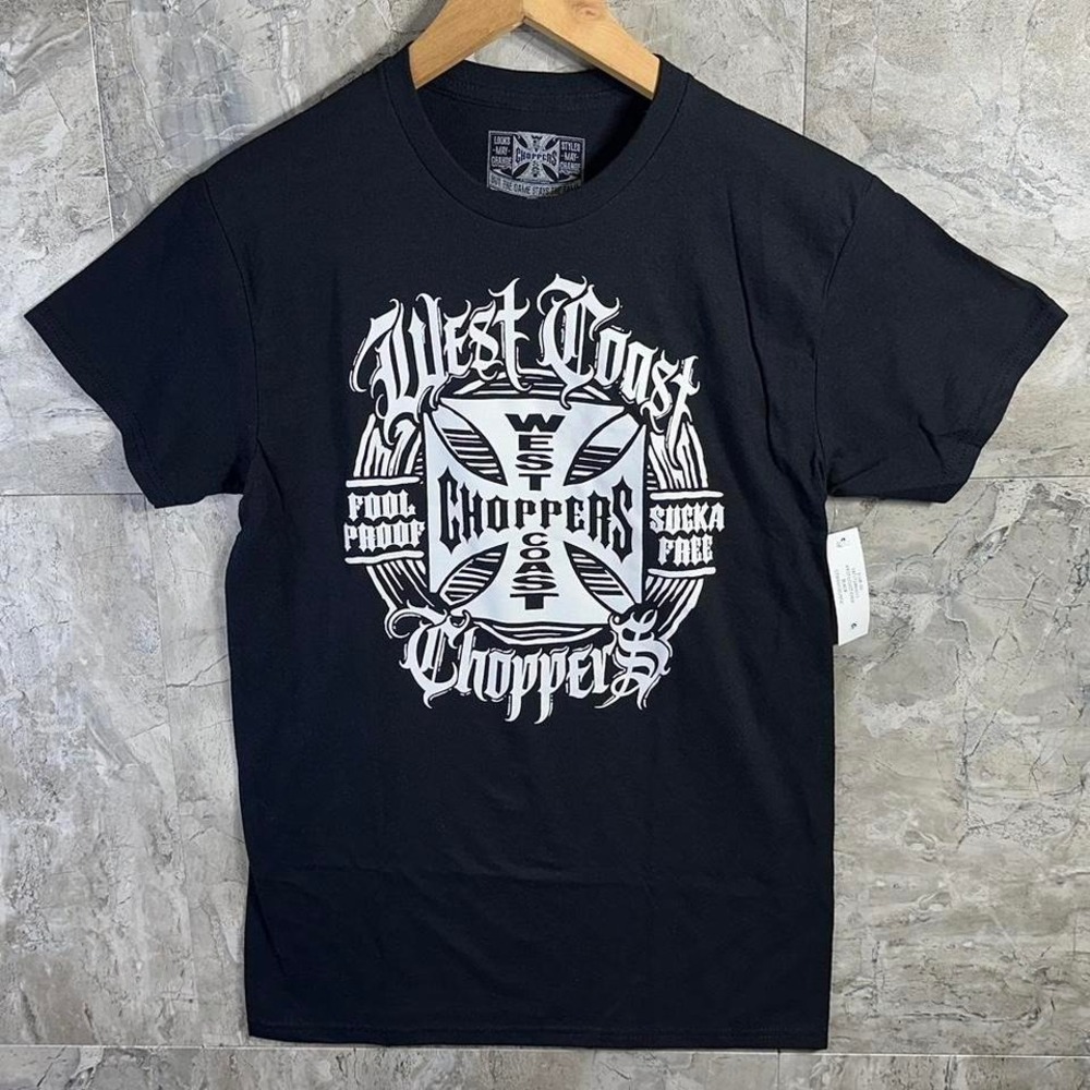 Men's West Coast Choppers Black Graphic T-Shirt  Men's Small